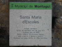 Cartell informatiu de Santa Maria d'Escales
