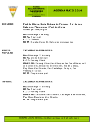 Agenda Maig 2014